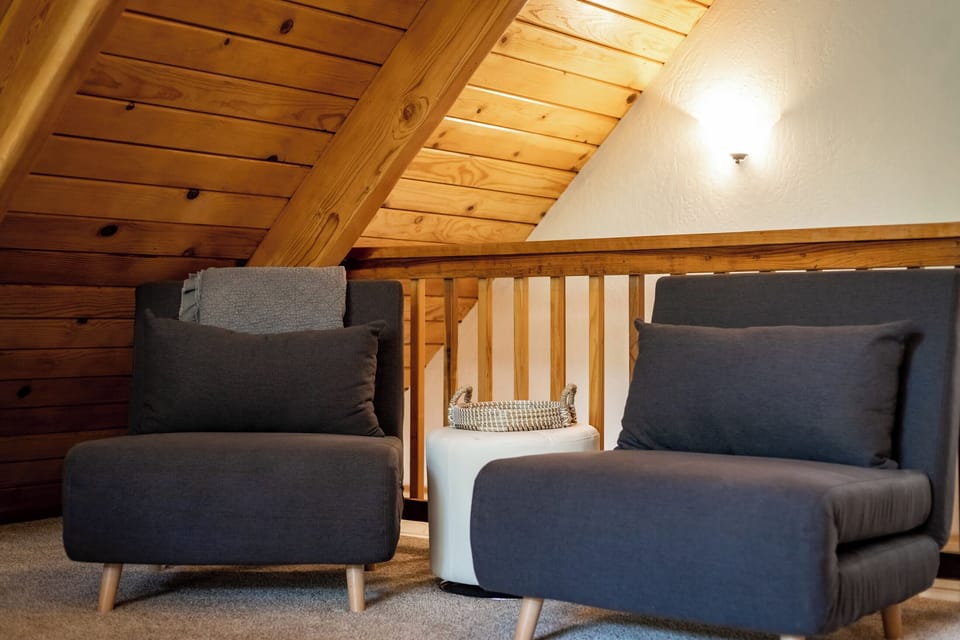 Loft with chess table and work space