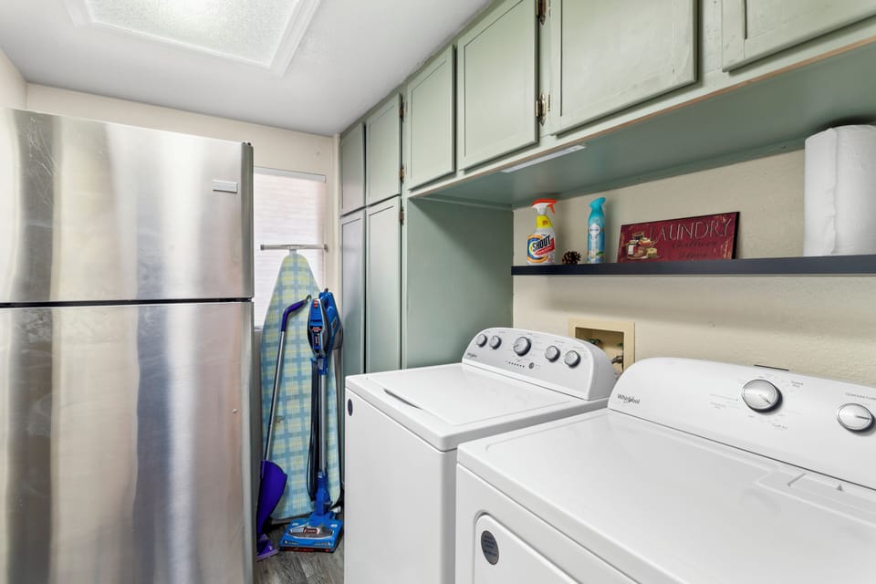 Full size washer/dryer available for use (free) during your stay (bring pods).