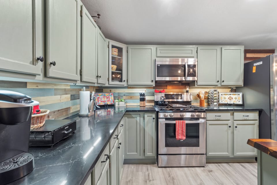 Remodeled kitchen with all the amenities needed to cook a home-cooked meal.