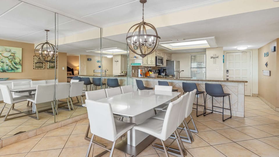 Dining table comfortably sits the entire family!
