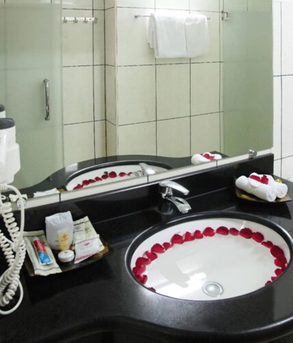 Free toiletries, hair dryer, slippers, bidet