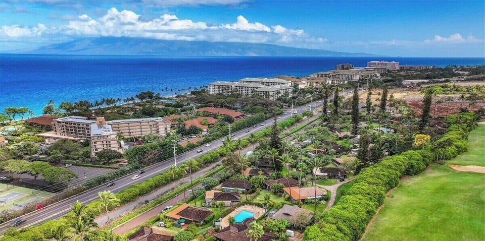 Breathtaking aerial view of the International Colony Club resort community