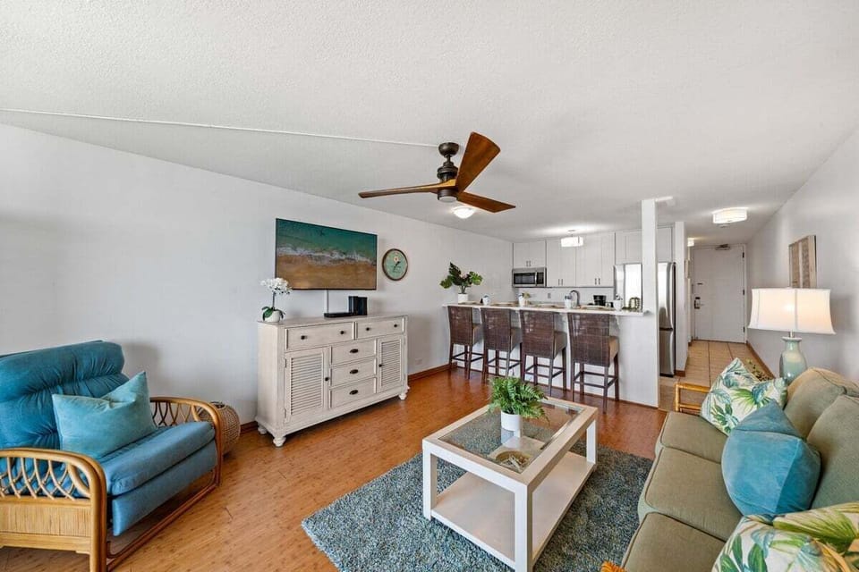 Plush seating and chic decor create a relaxing environment for family and friends