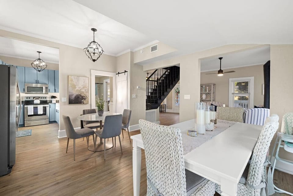 Share laughter and meals with loved ones in this inviting space that blends casual dining and warm conversation.