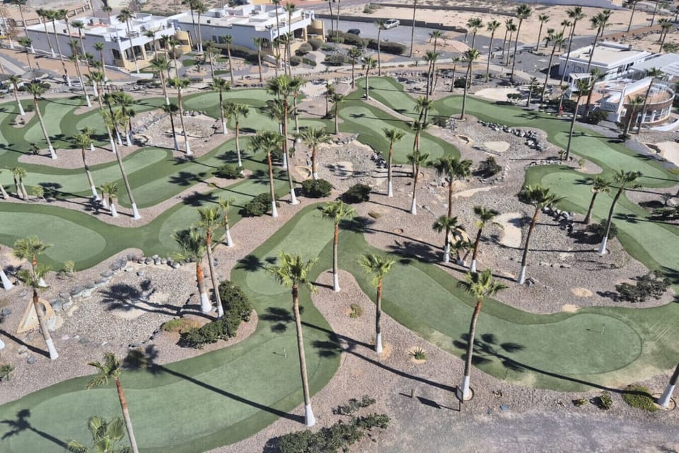 18 hole mini golf putting course on property