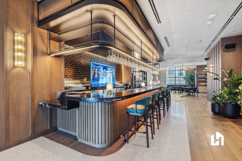 Onsite bar and lounge area.