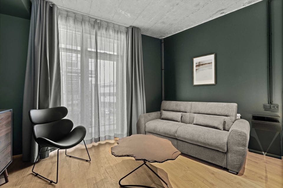 Seating area, sofa bed