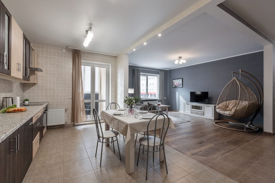 Apartment, Non Smoking, City View | Living area | LCD TV