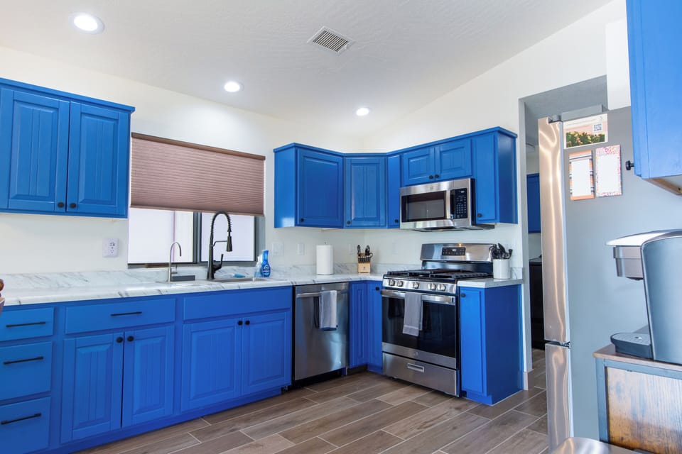 Fully stocked kitchen