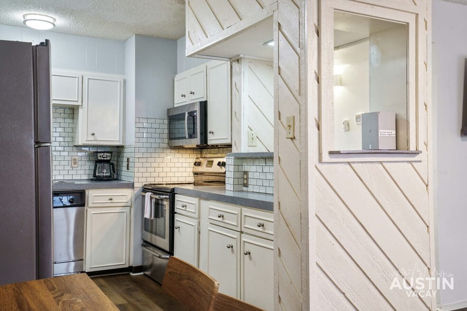 Modern appliances meet retro charm. Cook up a storm or just enjoy the aesthetic!