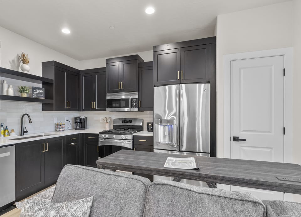 Open concept kitchen and living room
