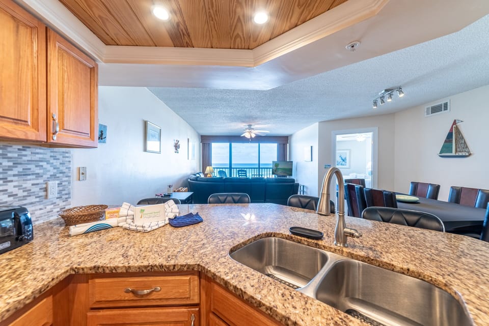 Beach views even while your on kitchen duty