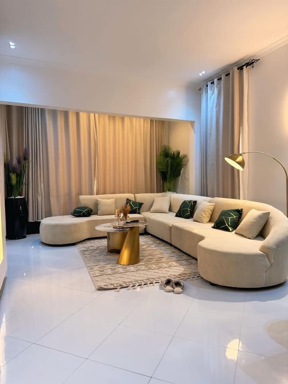 Luxury Apartment, City View | Living area | TV