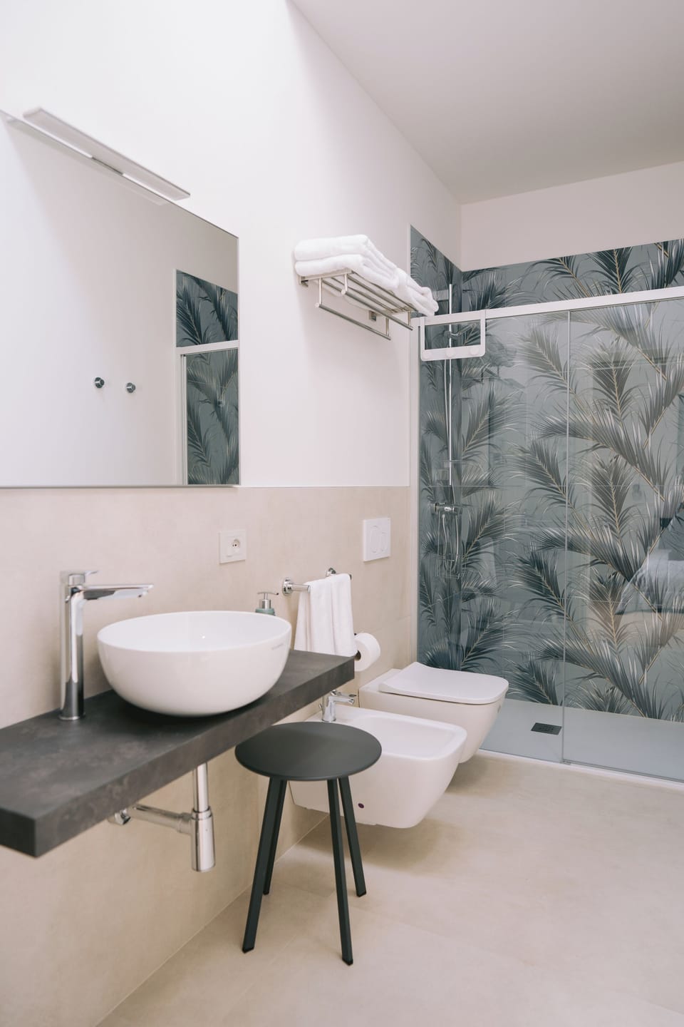 Comfort Room | Bathroom | Shower, hair dryer, slippers, bidet