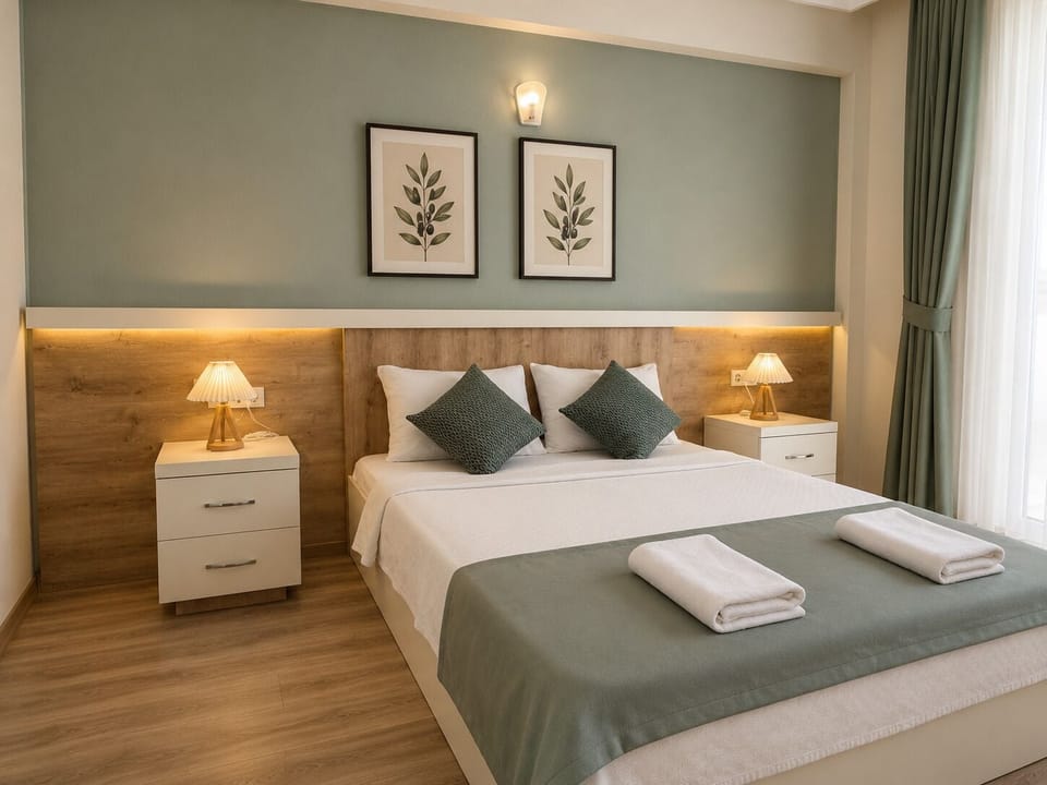 Deluxe Double Room, Balcony, Garden View | Premium bedding, laptop workspace, free WiFi, bed sheets