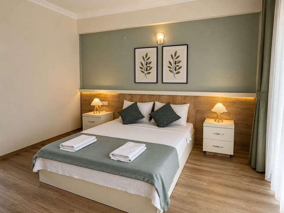 Deluxe Double Room, Balcony, Garden View | Premium bedding, laptop workspace, free WiFi, bed sheets