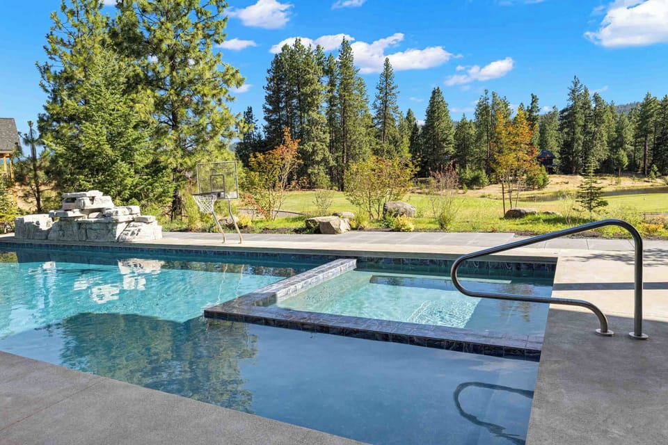 Luxury Meets Leisure – Saltwater Pool, Waterfall, Spa & Basketball Hoop Fun