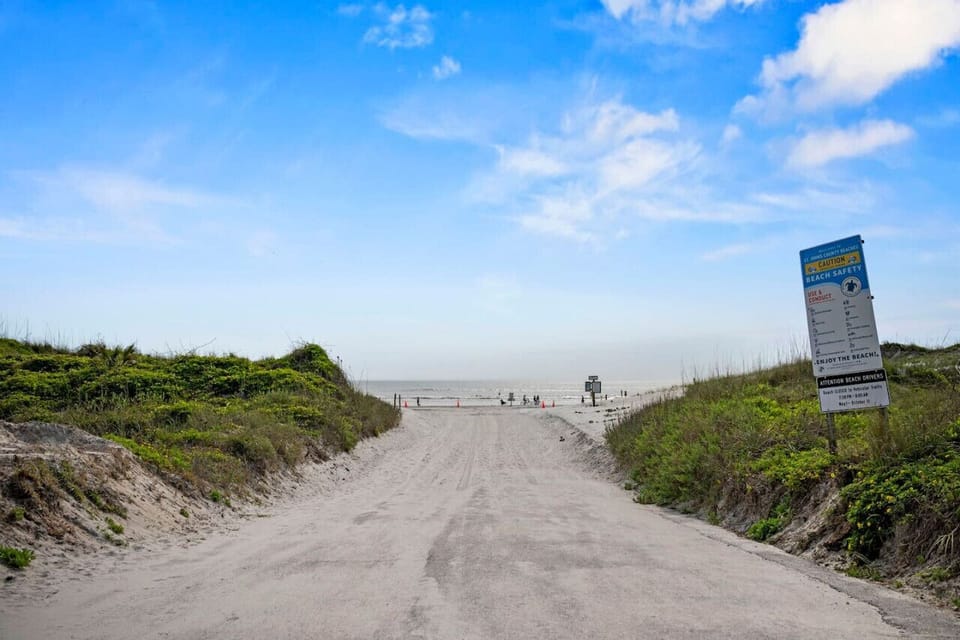 Mary Street Beach Ramp on Anastasia Island – drive directly onto Butler Beach with your coolers, chairs, and umbrellas (4x4/AWD vehicles only)