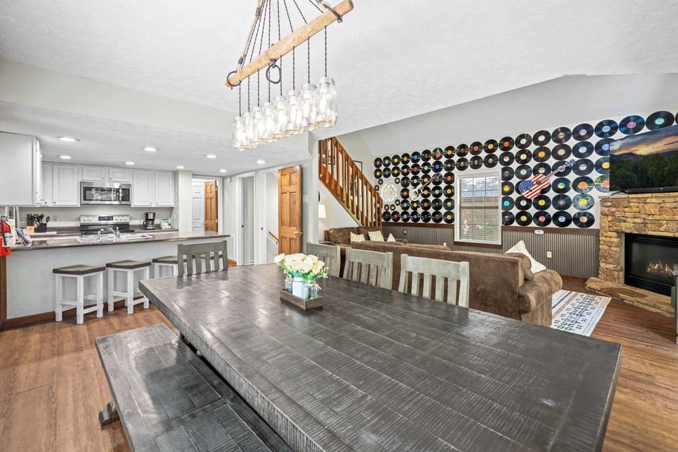 Dining table with seating for 8 