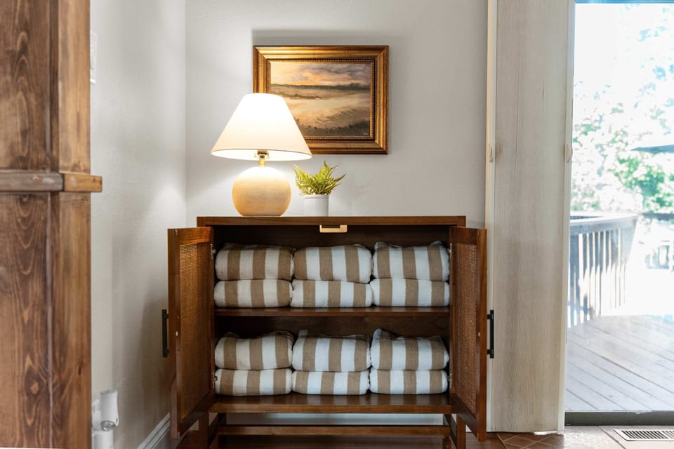 Grab a towel before heading out for a dip in the pool