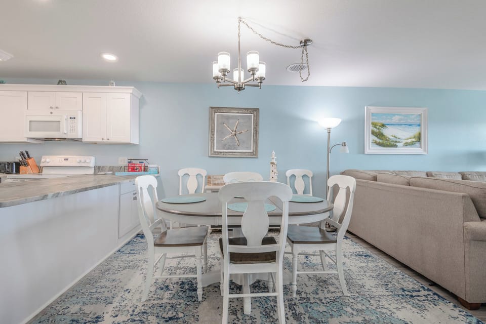 Dining table that seats up to six