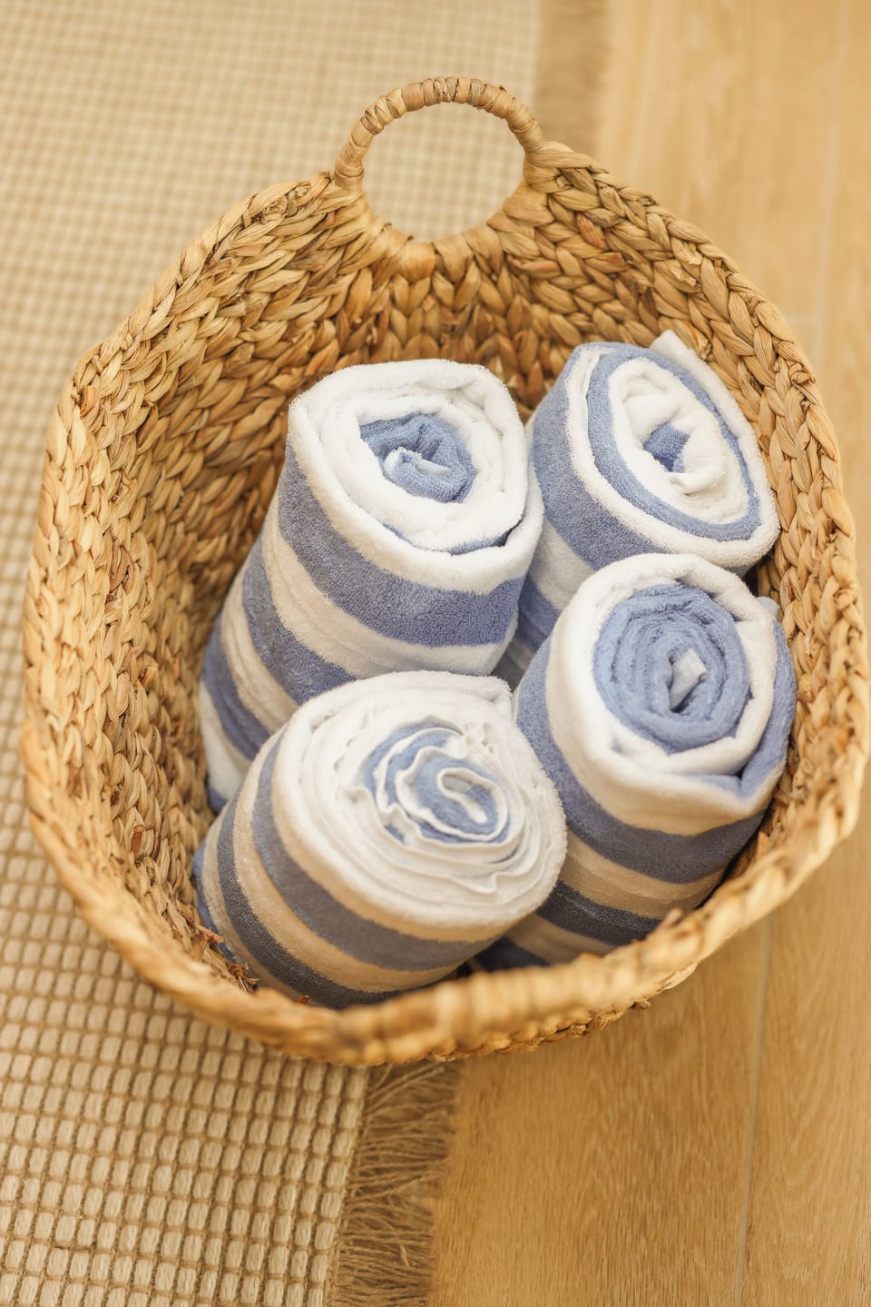 Feel pampered with beach and pool towels, ready for you as you walk out the door