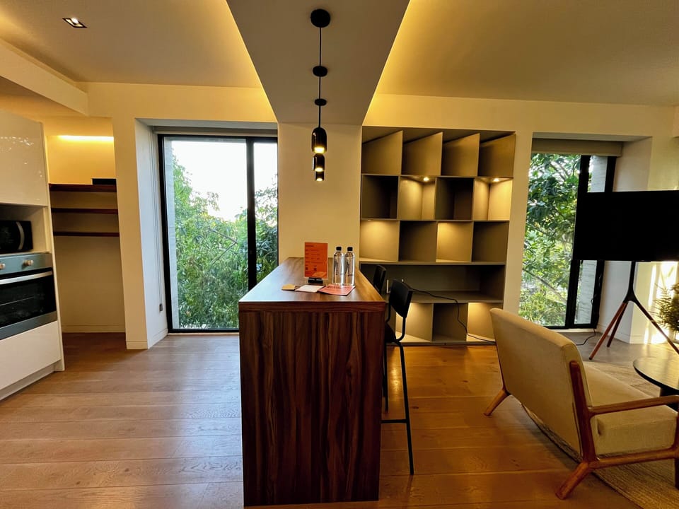 Apartment | Living area | 46-inch flat-screen TV with digital channels