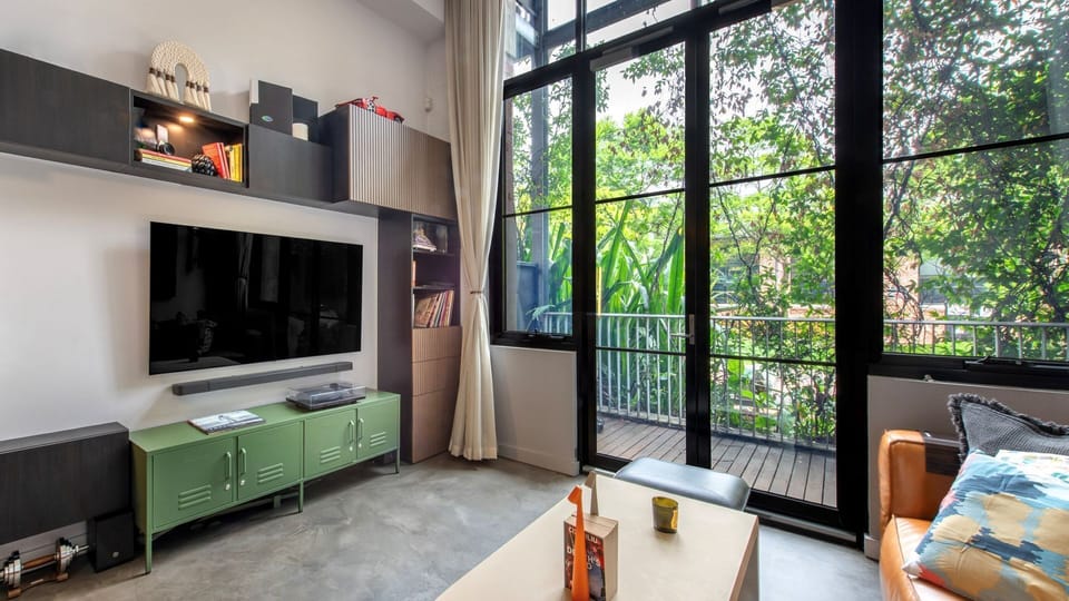 Catch up on your favorite shows or enjoy a movie night on this spacious, wide-screen TV.