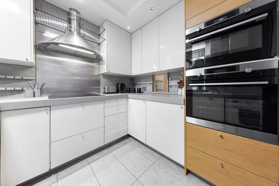 A fully equipped kitchen with modern appliances for all your cooking needs.