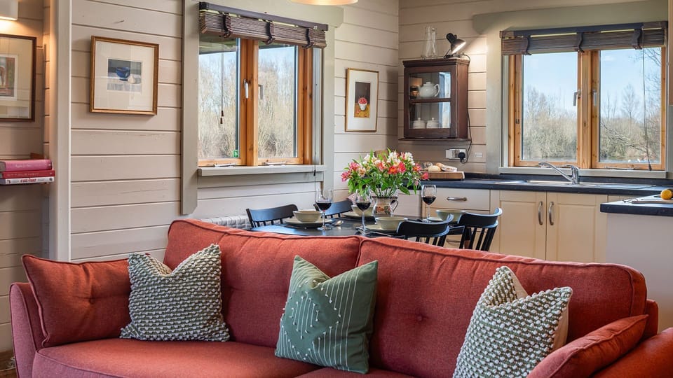 Curl up with a book on the comfy sofa