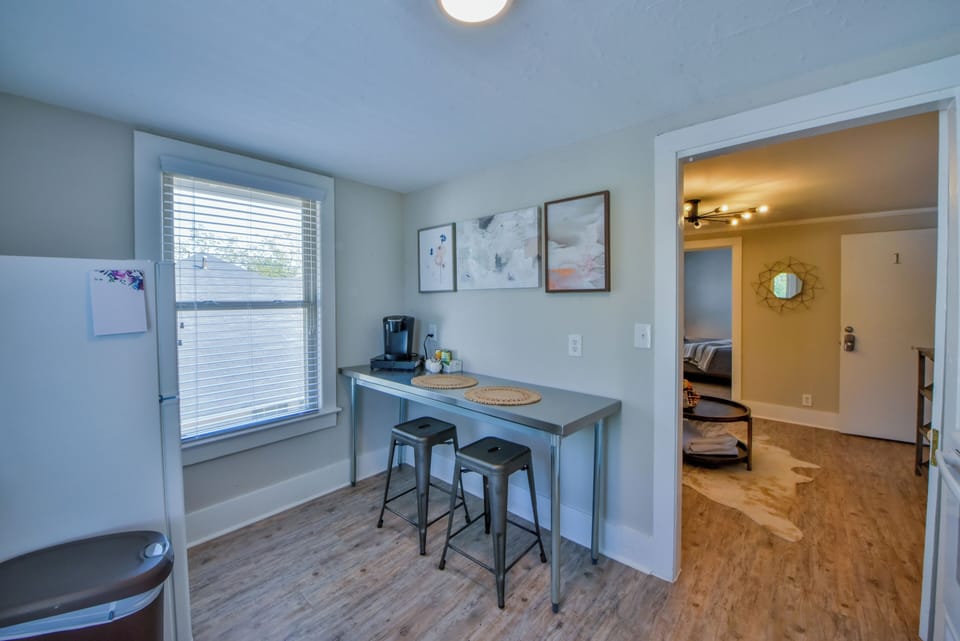 Kitchen - There is a coffee maker to keep your group caffeinated.