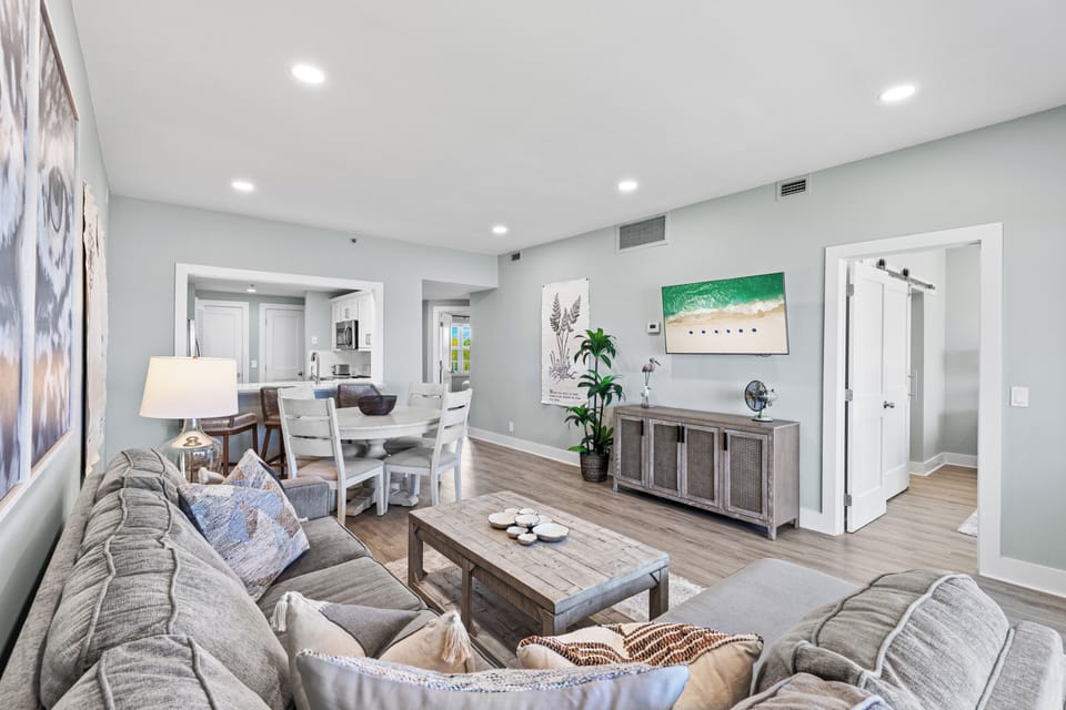 Living Room with Flat Screen TV