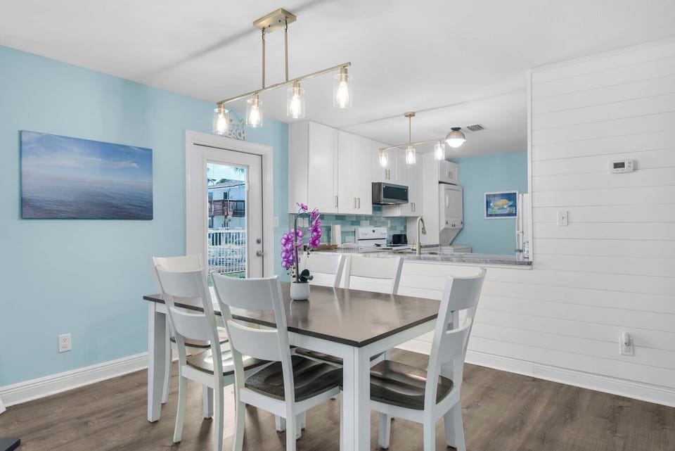 Dining table with seating for six
