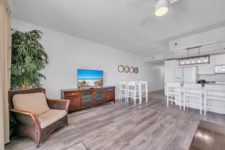 Enjoy a movie on the flat screen