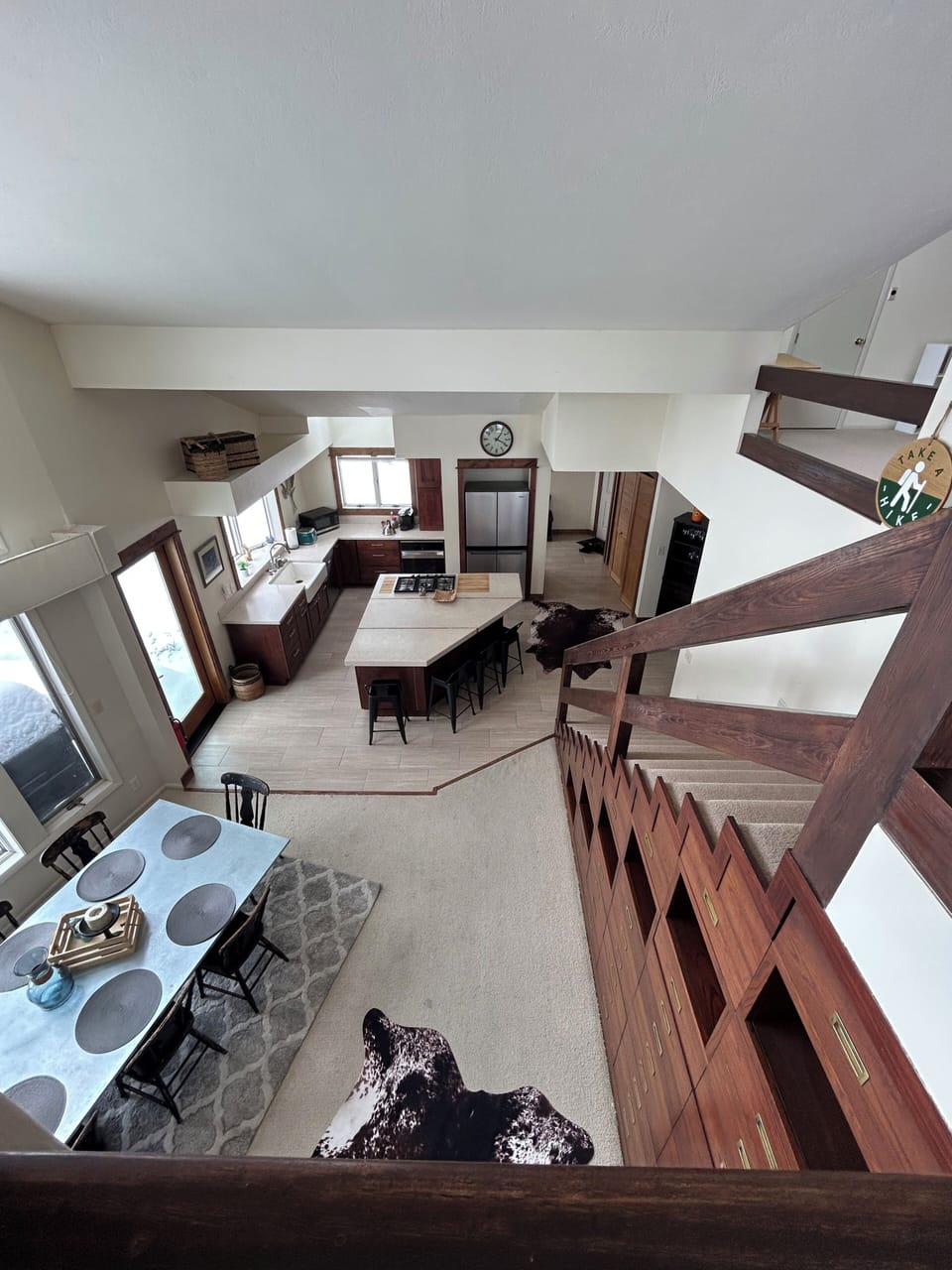 View from second floor where 2 bedrooms are with the office 