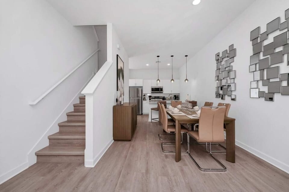 Enjoy meals together in the stylish indoor dining area, perfect for family gatherings