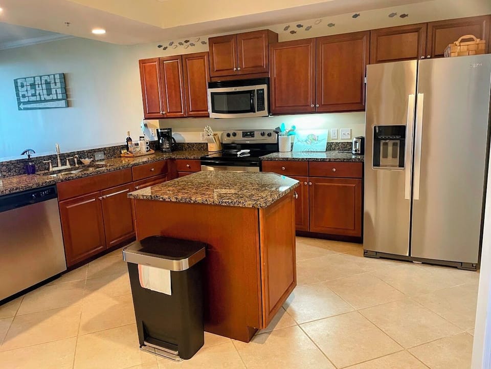 Fully stocked and spacious kitchen