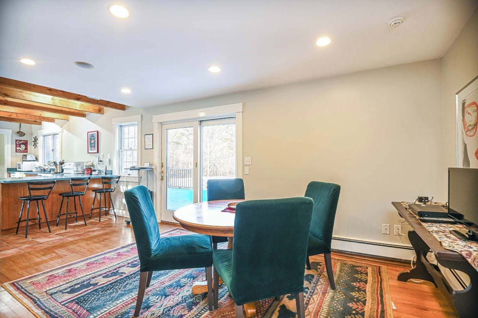 Sip morning coffee or grab a bite at the kitchen table, with seating for 4