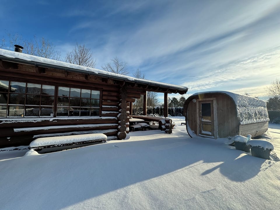 Comfort Cabin, Non Smoking | Living area | Flat-screen TV, fireplace, video-game console