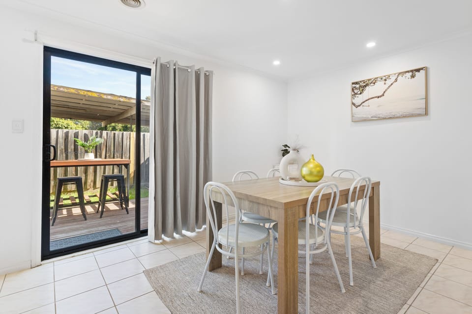 Dining area with view.