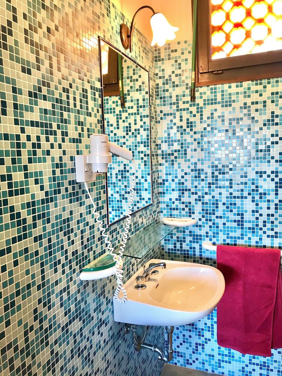 Shower, rainfall showerhead, hair dryer, bidet