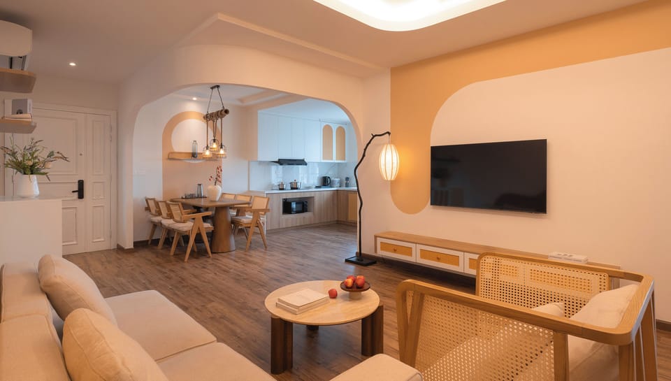 Premier Apartment, City View | Living area | Smart TV