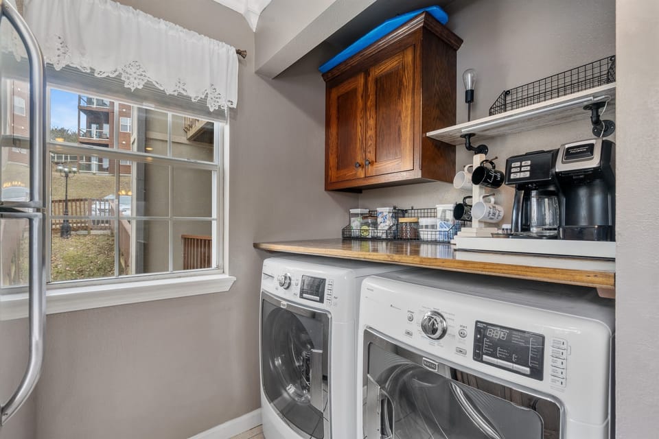 Enjoy all the comforts of home even on vacation with your own private washer and dryer
