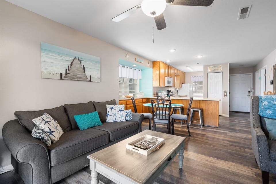 Make lasting memories with loved ones in this inviting condo - gather around the table for a friendly board game competition or snuggle up and enjoy a movie night on the TV in the evenings.