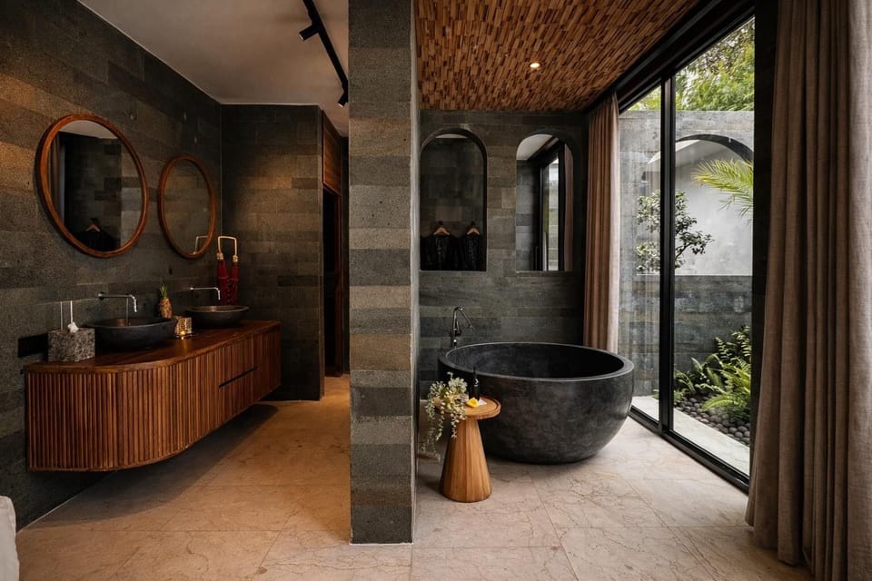 Deluxe Double Room, Garden View | Bathroom | Towels