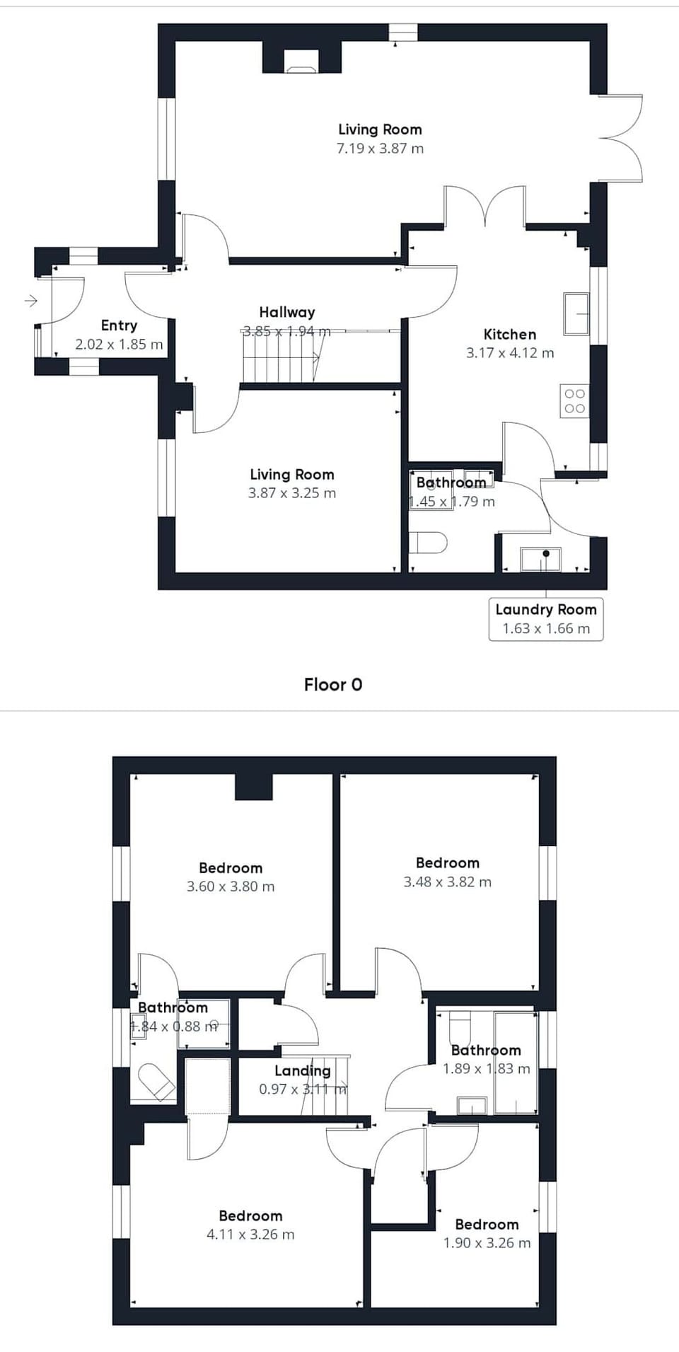 House | 4 bedrooms, desk