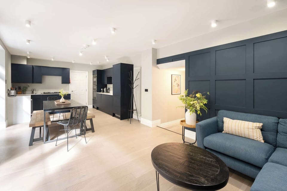 Open living space/dining are and kitchen