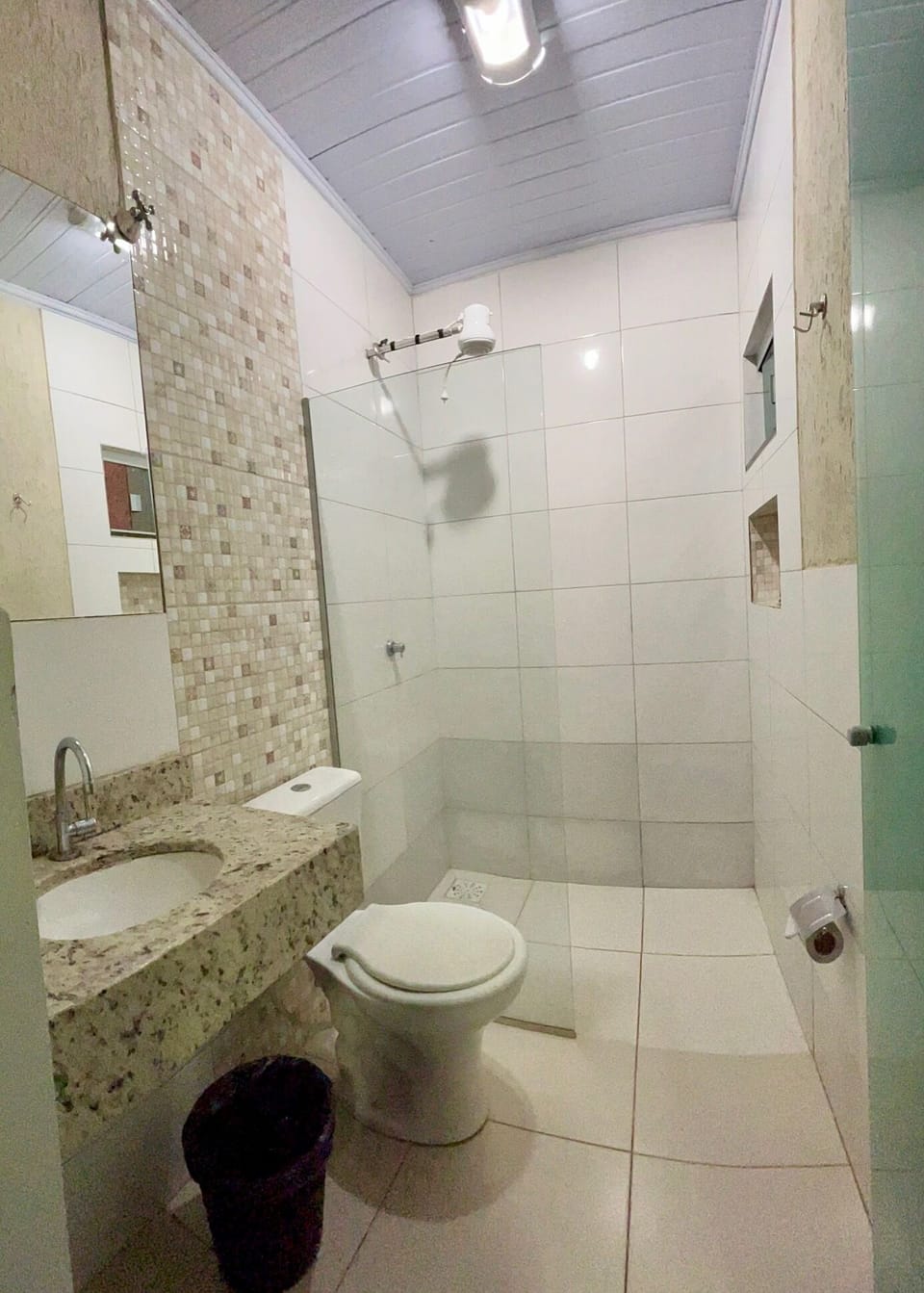 Basic Double Room Single Use | Bathroom | Shower, towels, soap, toilet paper