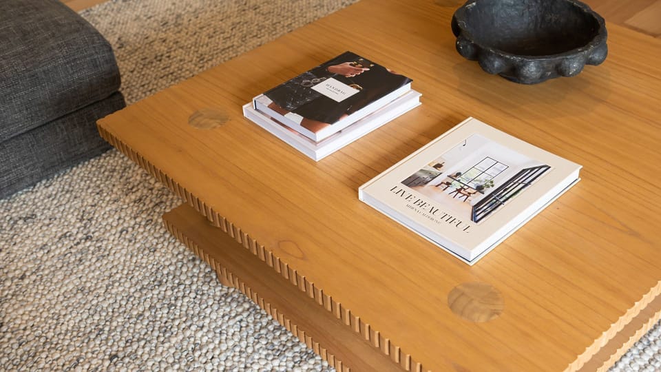 Living room table and decor