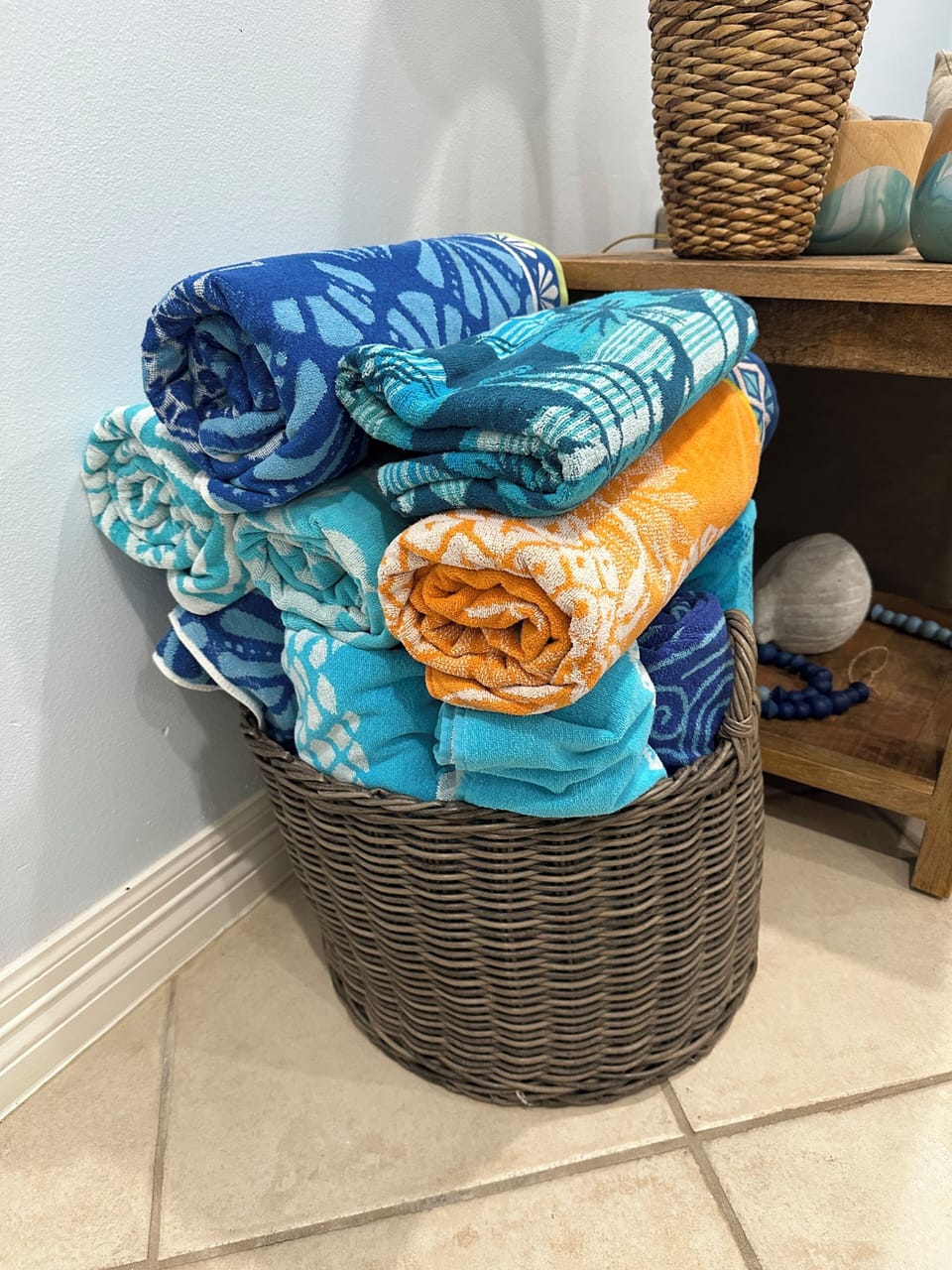 Plenty of beach towels available